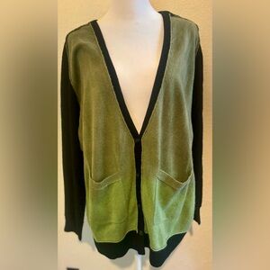 Raquel Allegra cashmere gradient hand knit cardigan